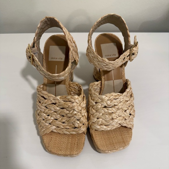 DOLCE VITA RAFFIA ASHER SANDALS - Picture 4 of 6